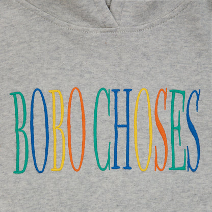 儿童灰色Logo棉卫衣