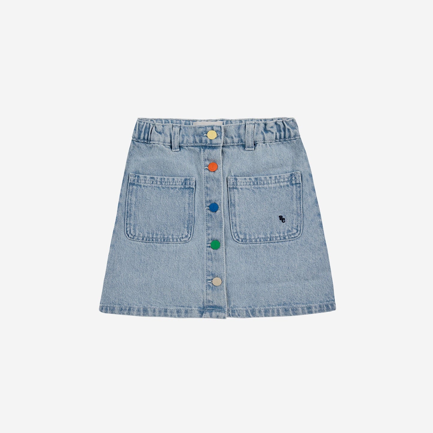 女童蓝色牛仔短裙