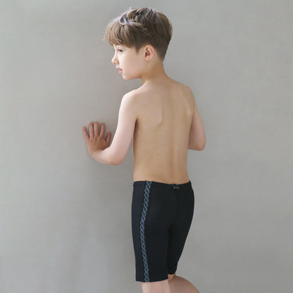 男童黑色专业泳裤