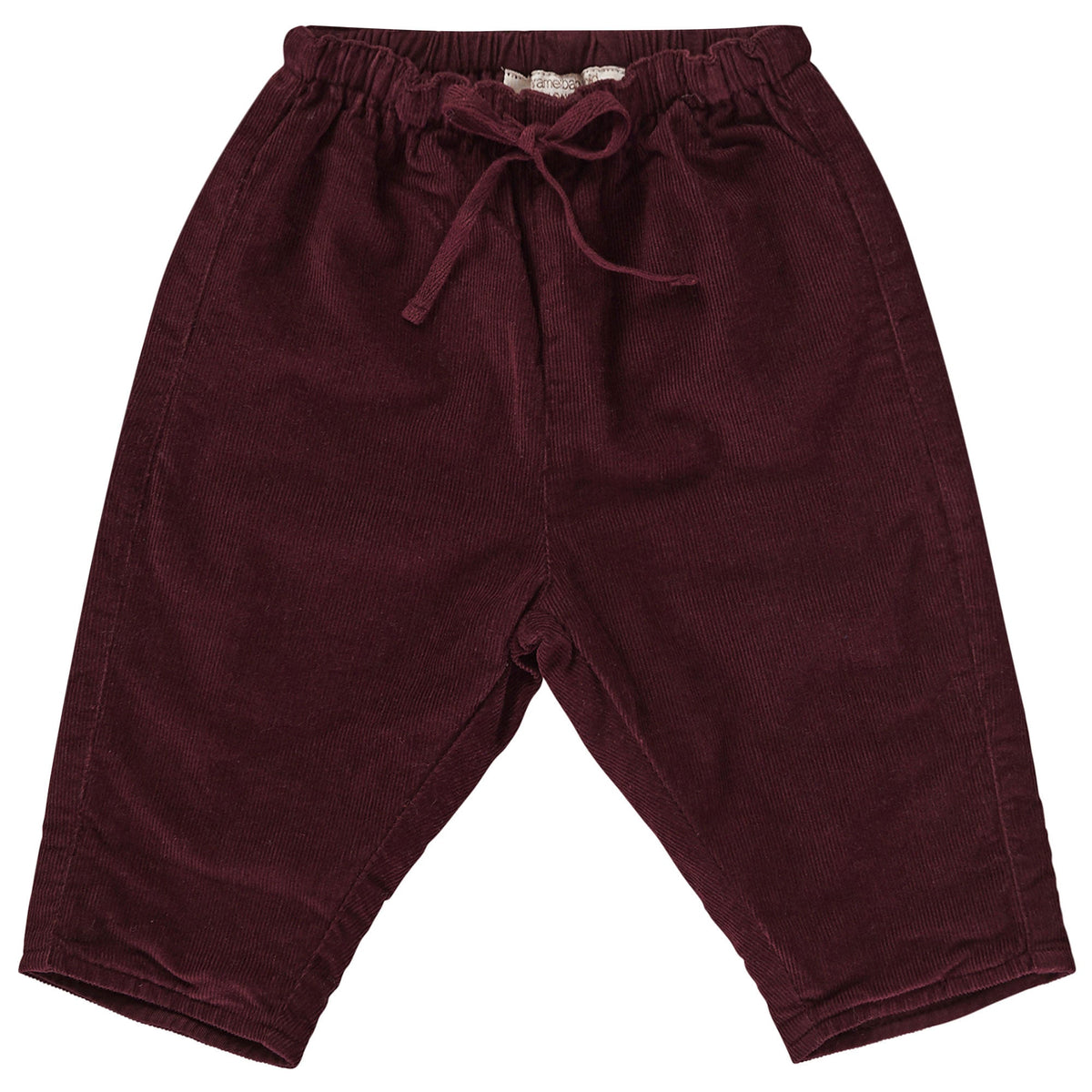 Baby Wine Red Stripe Cotton Trousers