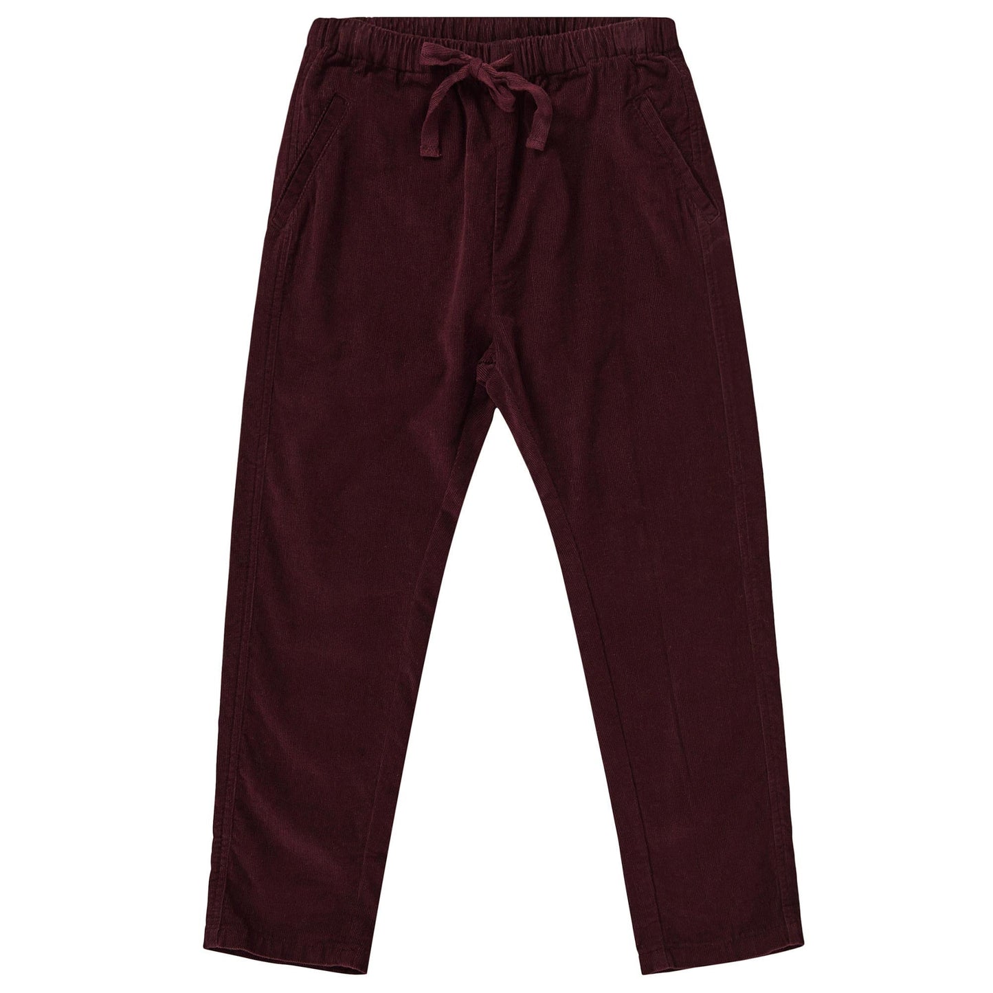 Boys Wine Red Cotton Trousers