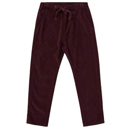 Boys Wine Red Cotton Trousers