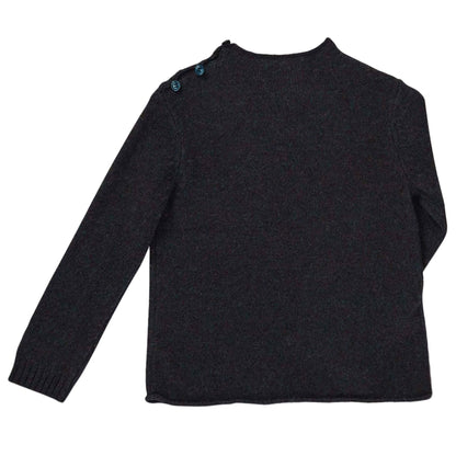 Boys Navy Blue Wool Knitted Sweater