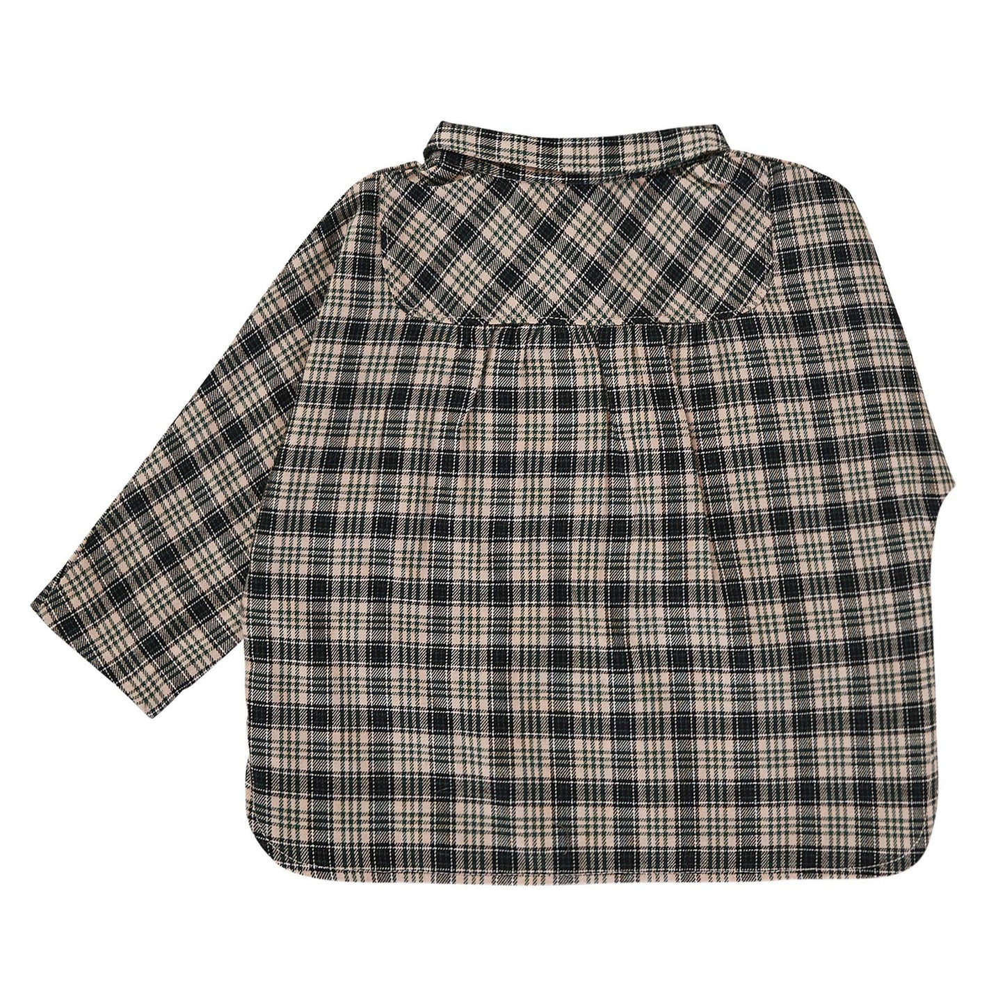 Baby Boys Grey Check Cotton Shirt