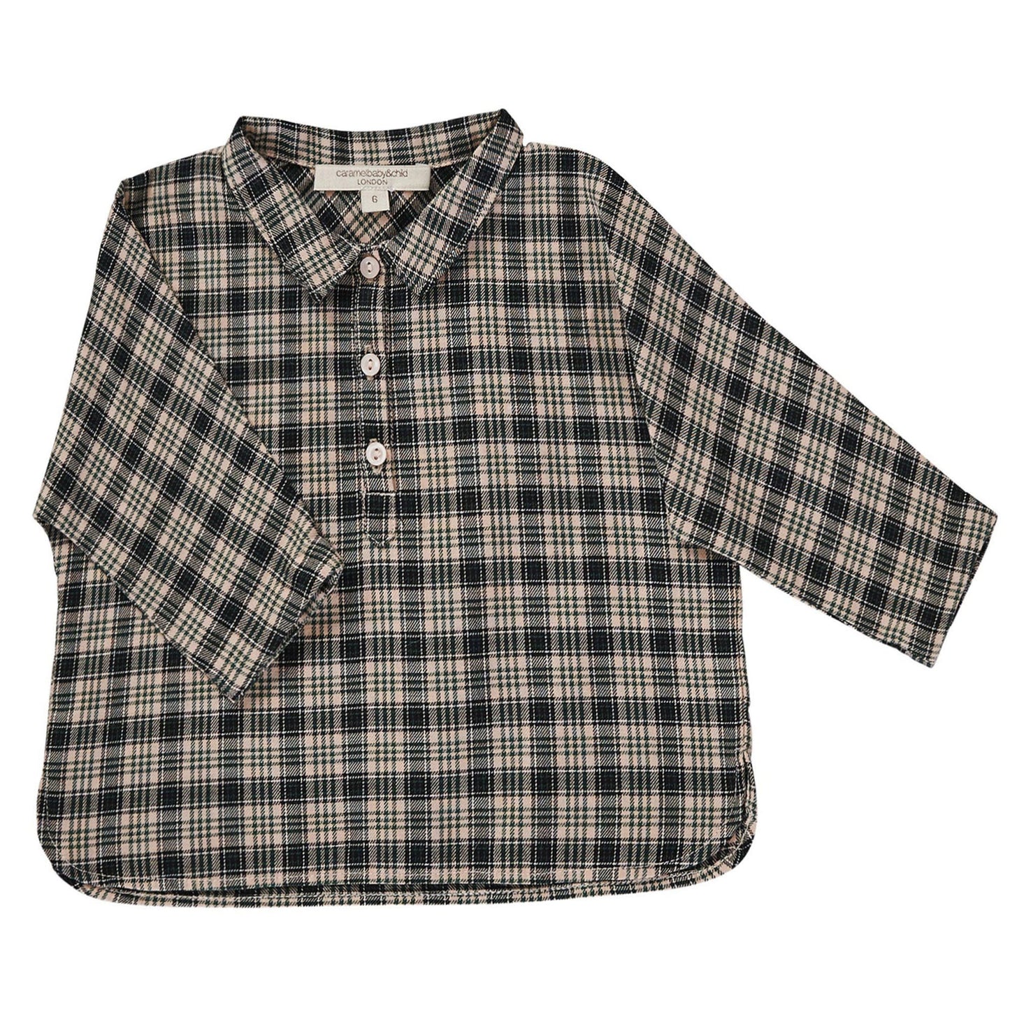 Baby Boys Grey Check Cotton Shirt