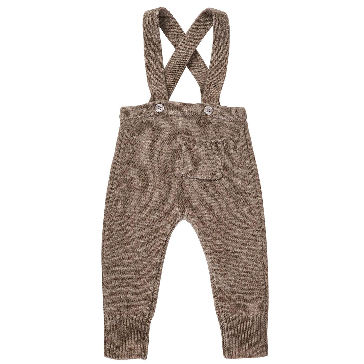 Baby Brown Knitted Wool Dungaree