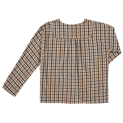 Boys Black & Red Check Cotton Shirt
