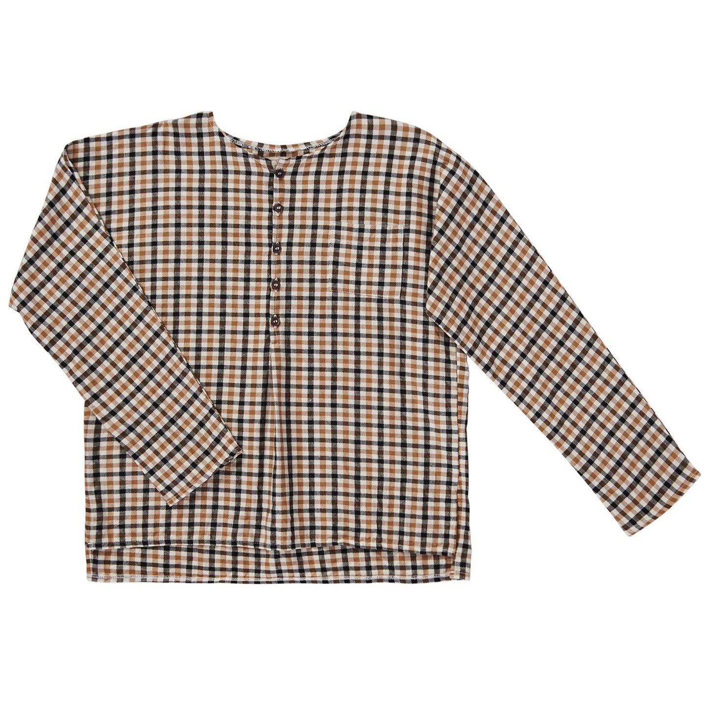 Boys Black & Red Check Cotton Shirt