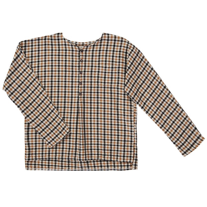 Boys Black & Red Check Cotton Shirt