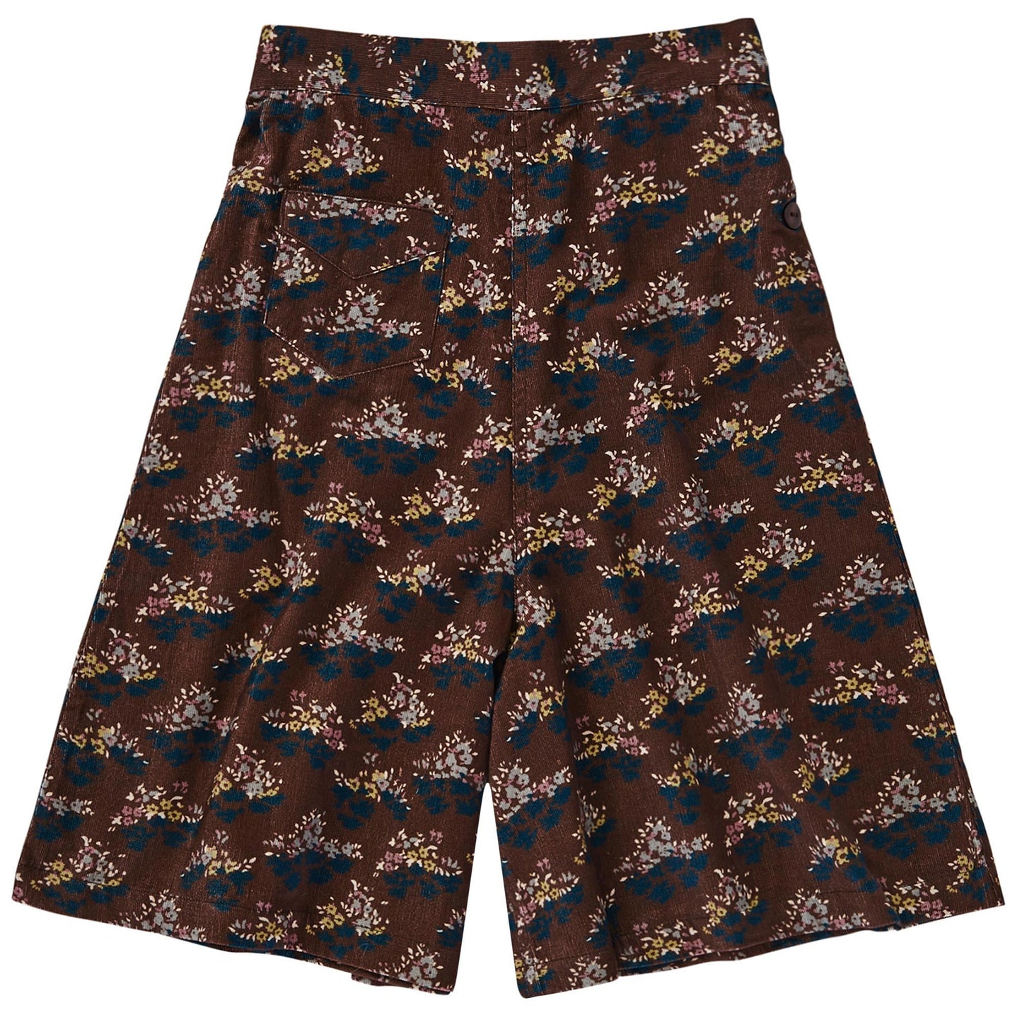 Girls Wine Red Cotton Poppy Printed Trousers