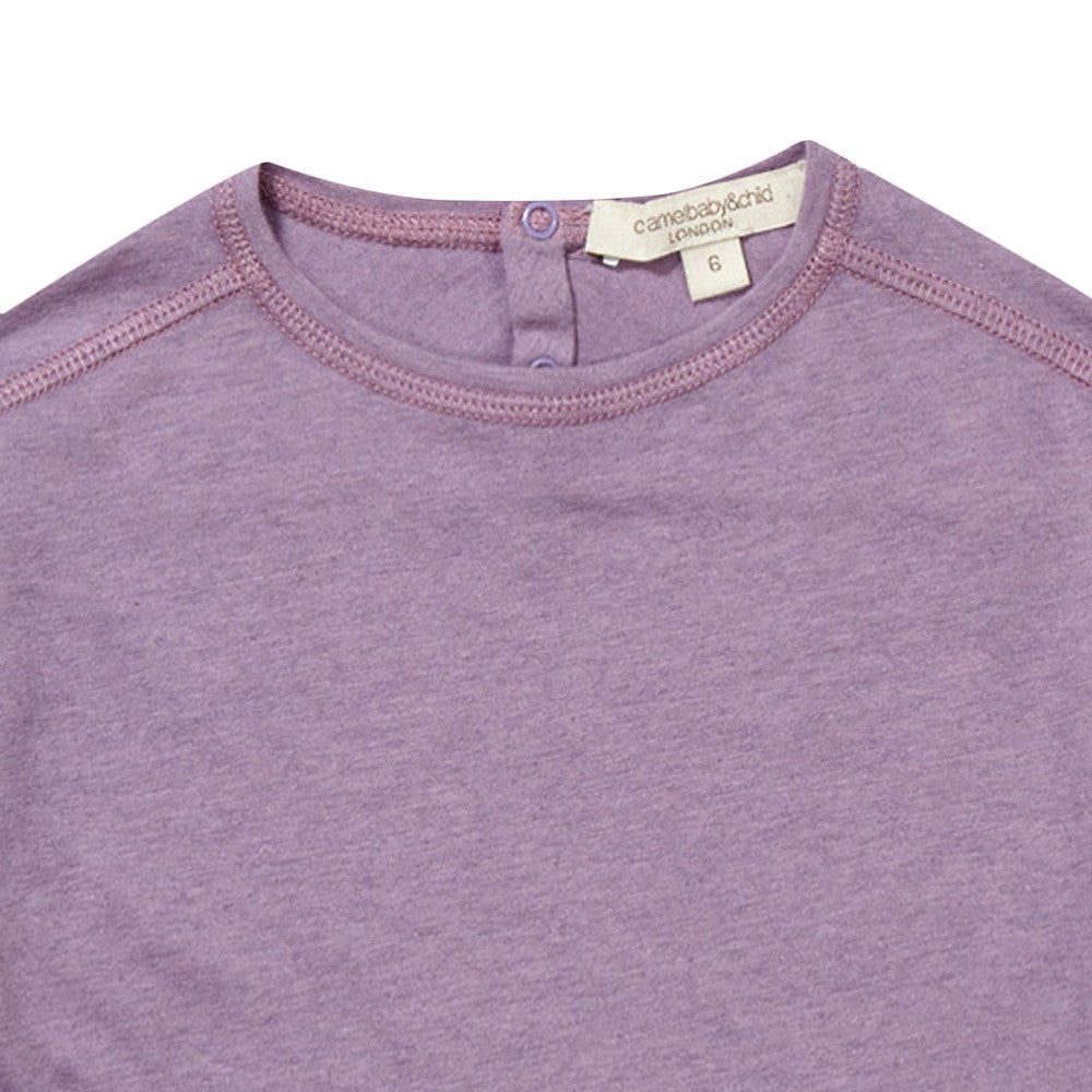 Baby Light Purple Cotton & Wool Jersey T-Shirt