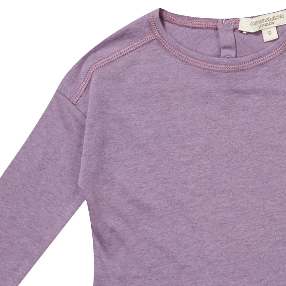 Baby Light Purple Cotton & Wool Jersey T-Shirt