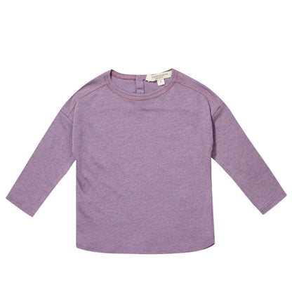 Baby Light Purple Cotton & Wool Jersey T-Shirt