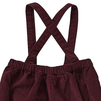 Baby Wine Red Cotton Short Dungaree