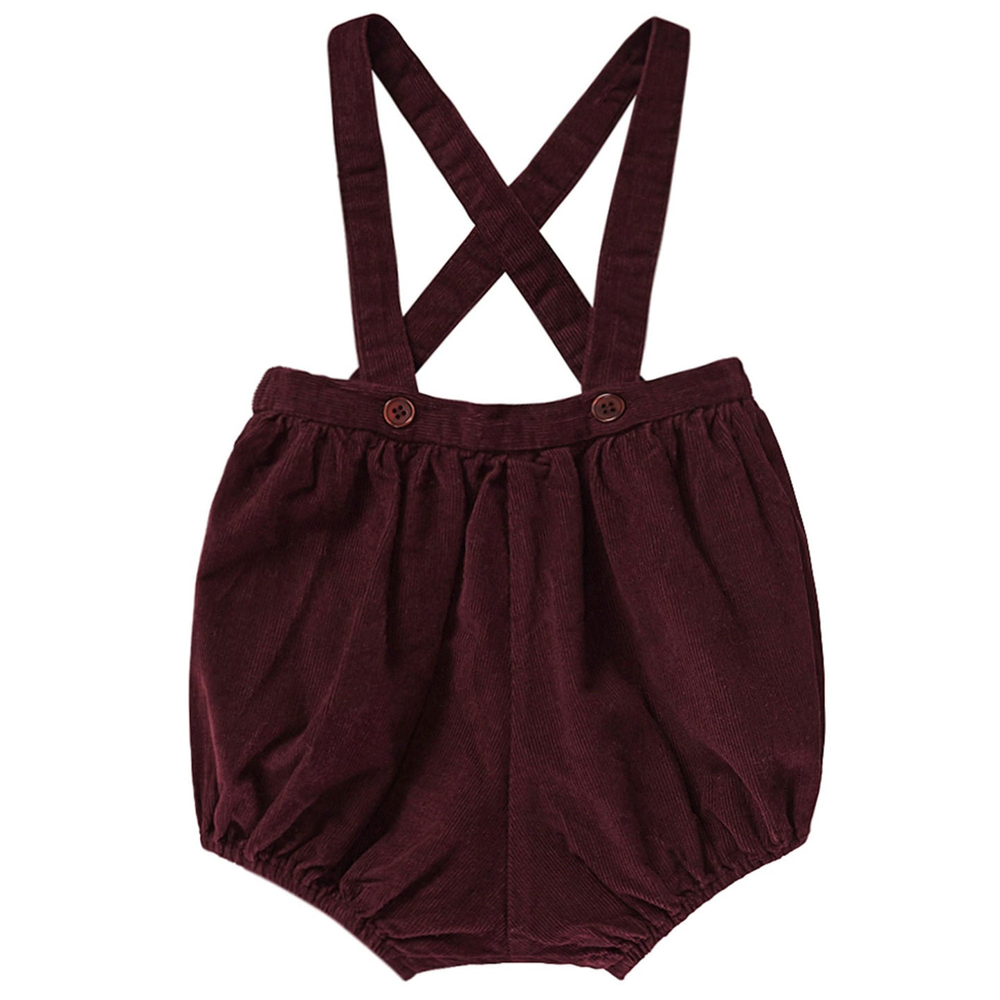 Baby Wine Red Cotton Short Dungaree