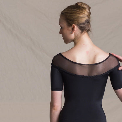 女童黑色芭蕾舞连体衣(1402/Black)