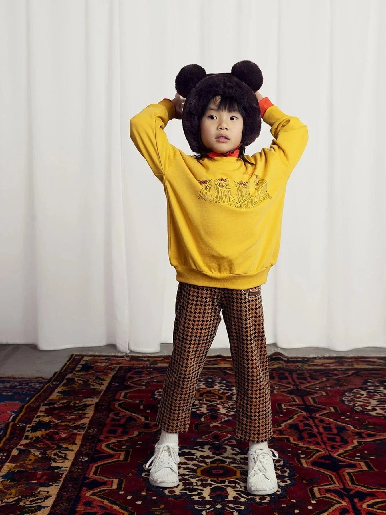Mini Rodini 儿童 Agaha Dogs 黄色运动衫