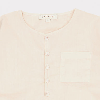Girls Sand Cotton Woven T-shirt