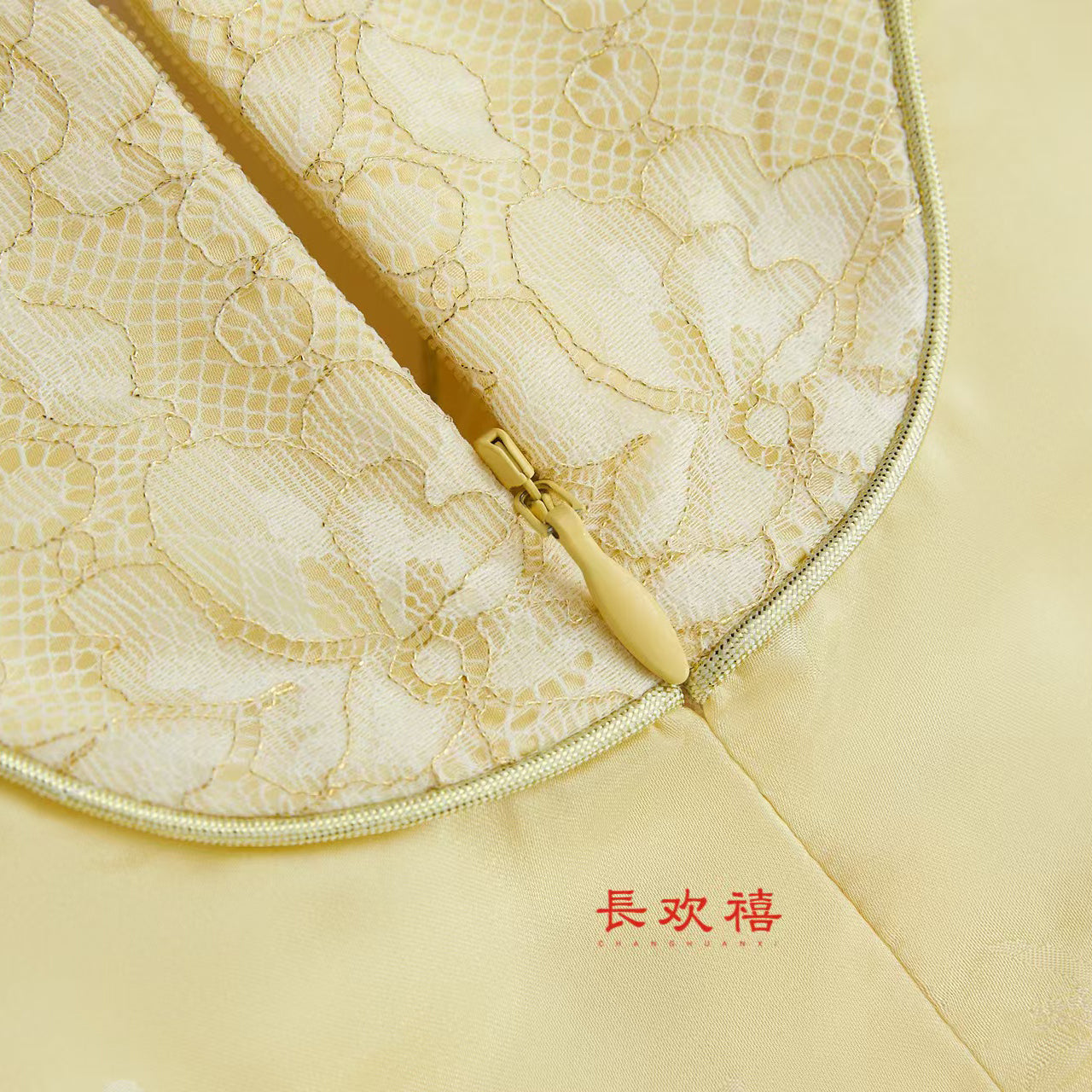女童黄色"玉兔"中式旗袍
