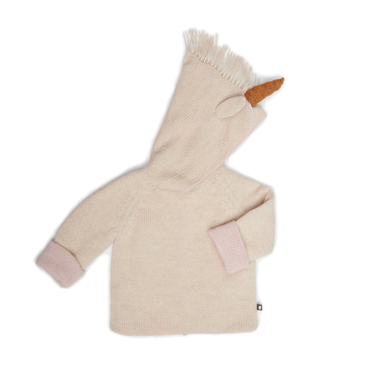 Baby White Hooded Unicorn Trims Sweater