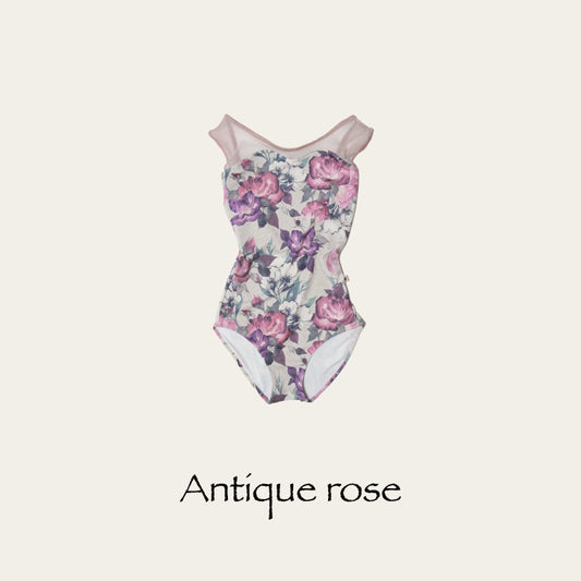 女童粉色"Antique rose/Plie/Moss pink"芭蕾舞高叉连体衣