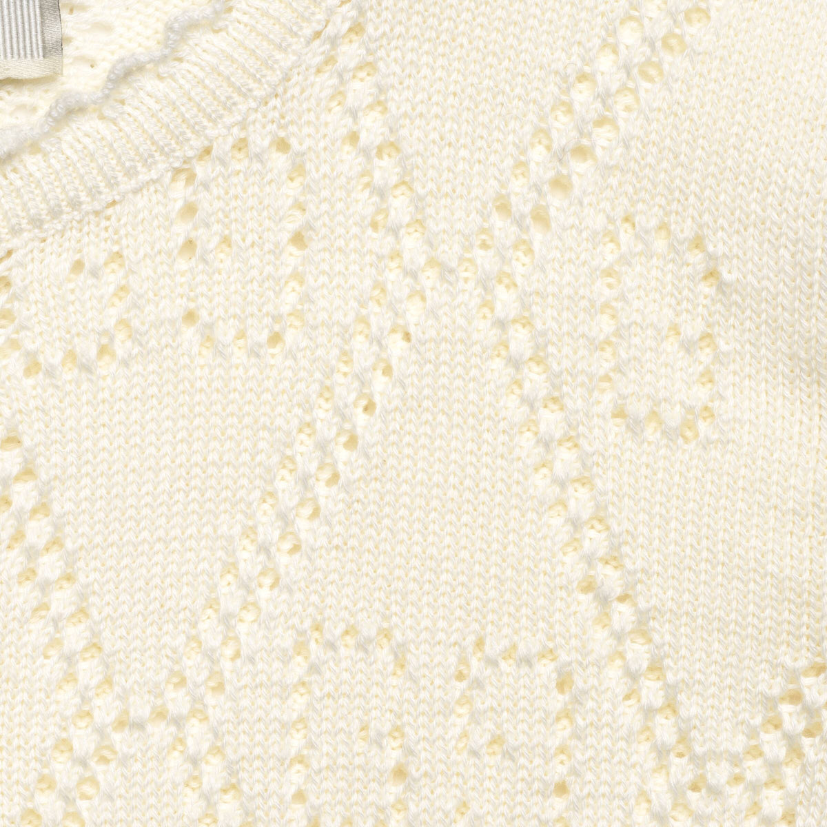 Girls White GG Knit Cardigan