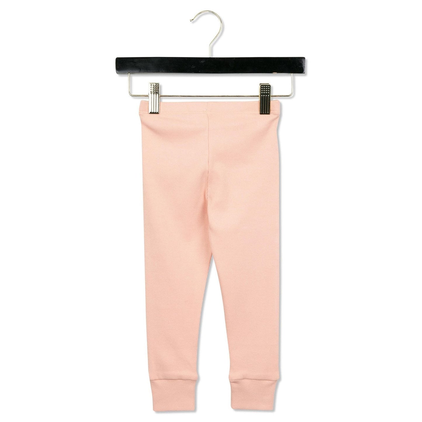 Girls Light Pink Cotton Leggings With Panda Label