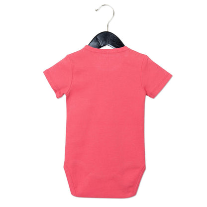 Baby Pink Cotton Bodysuit With Frill Sleeve