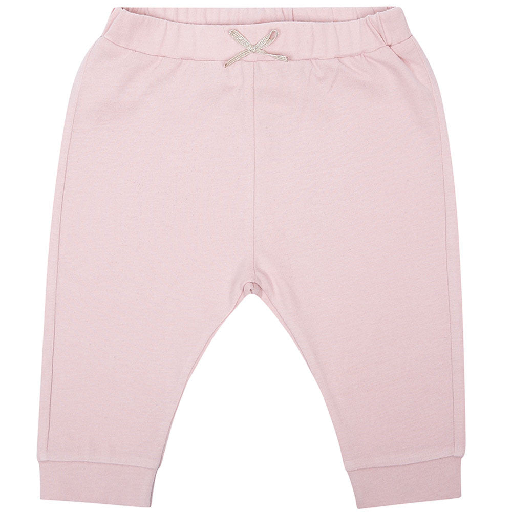 Baby Girls Pink Cotton Trousers