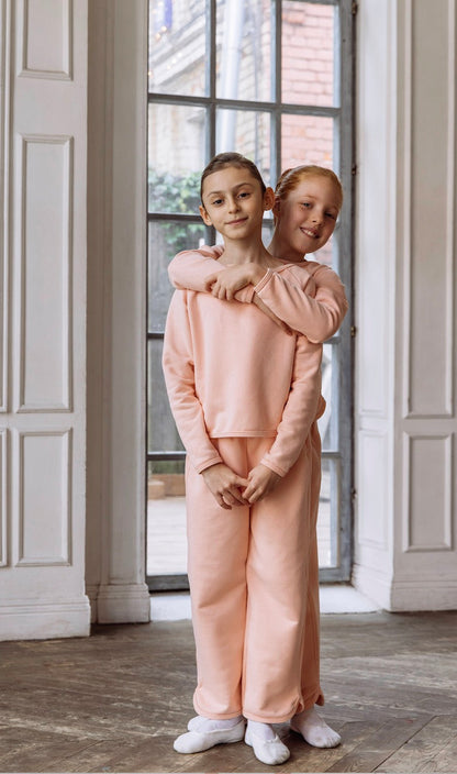 女童粉色芭蕾舞套装