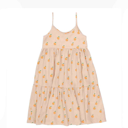 女童米色棉连衣裙