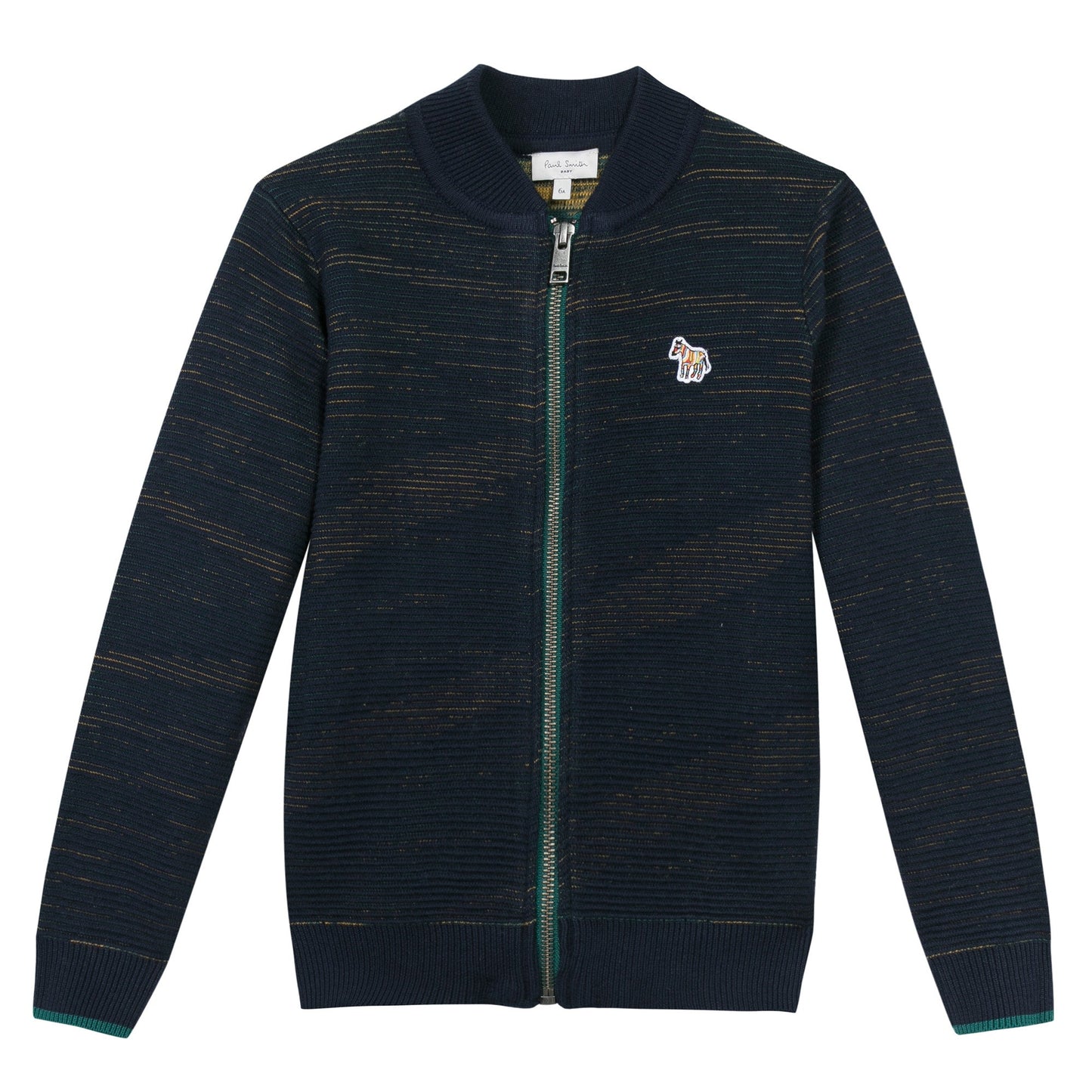 Boys Navy Blue Zip-Up Cardigan