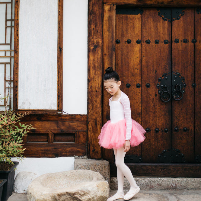 女童粉色芭蕾舞连体衣