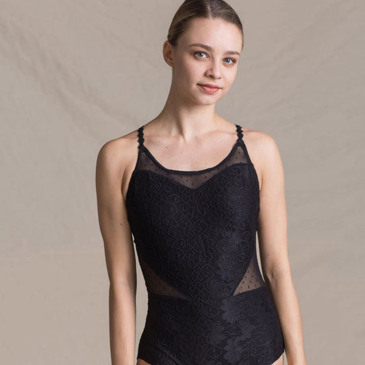 女童黑色芭蕾舞连体衣(1724/Black)