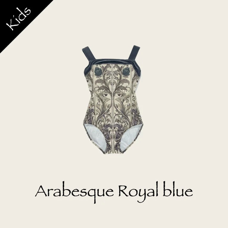 女童蓝色"Arabesque Royal blue/Pique/Fogblue"芭蕾舞连体衣