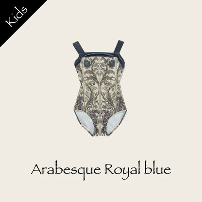 女童蓝色"Arabesque Royal blue/Pique/Fogblue"芭蕾舞连体衣