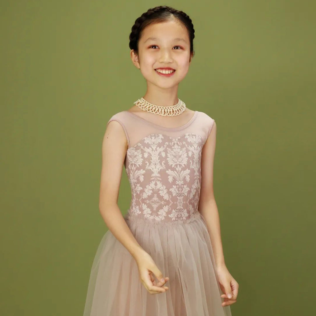 女童粉色"Victorian cats Milk tea"芭蕾舞连体衣(178561418/Plie/Moss pink)