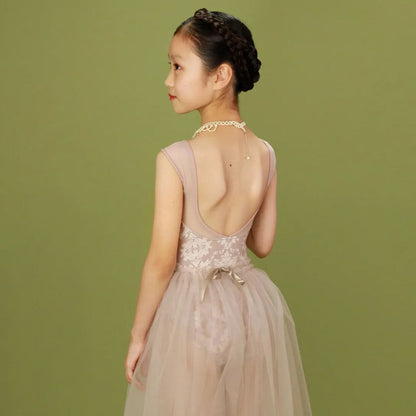 女童粉色"Victorian cats Milk tea"芭蕾舞连体衣(178561418/Plie/Moss pink)
