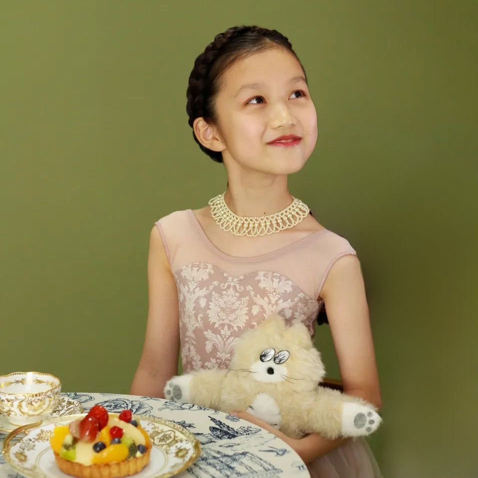 女童粉色"Victorian cats Milk tea"芭蕾舞连体衣(178561418/Plie/Moss pink)