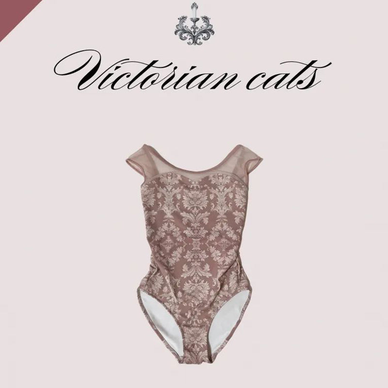 女童粉色"Victorian cats Milk tea"芭蕾舞连体衣(178561418/Plie/Moss pink)