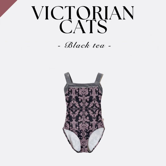 女童灰色"Victorian Cats"芭蕾舞连体衣