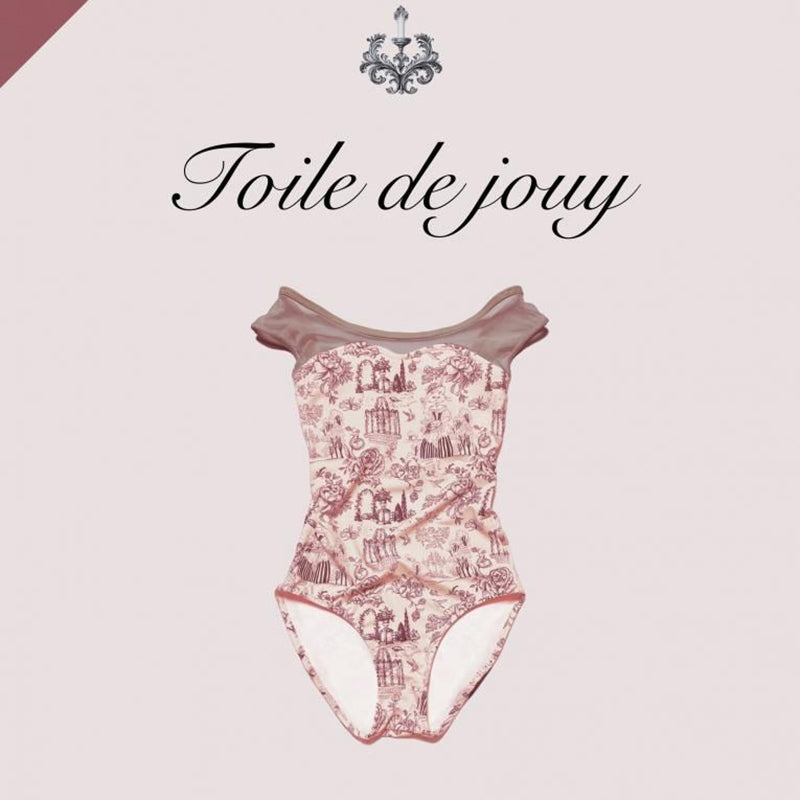 女童粉色"Toile de Jouy Rose"芭蕾舞连体衣(182245417/Plie/Moss pink)