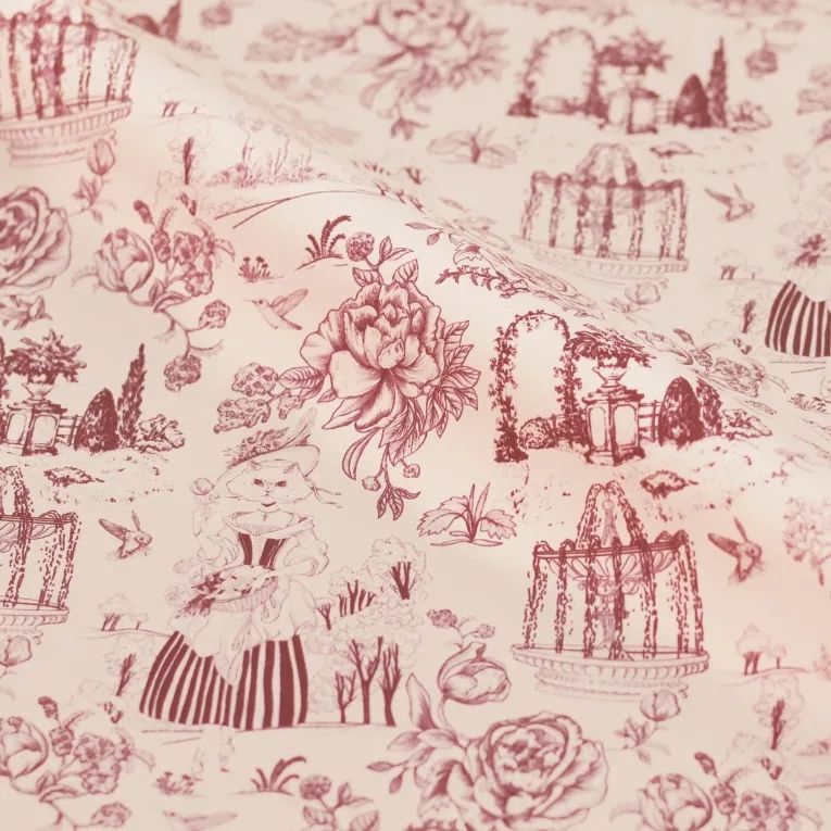 女童粉色"Toile de Jouy Rose/Piqué/Pink"芭蕾舞连体衣