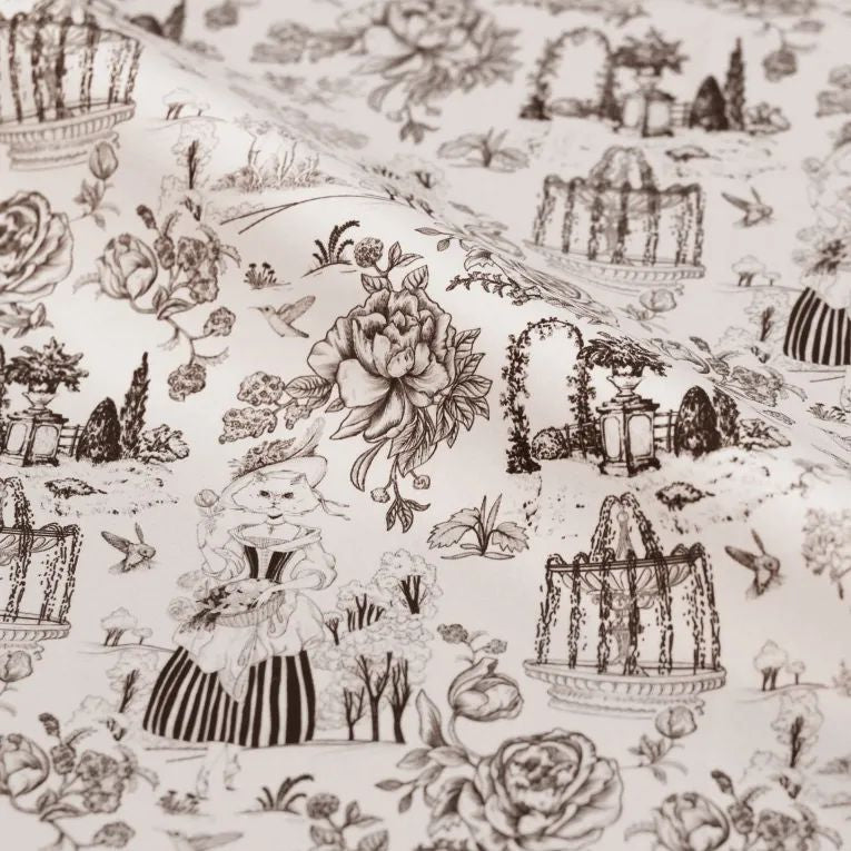 女士灰色"Toile de Jouy Noir"芭蕾舞连体衣(182246184/Pique/Platina)