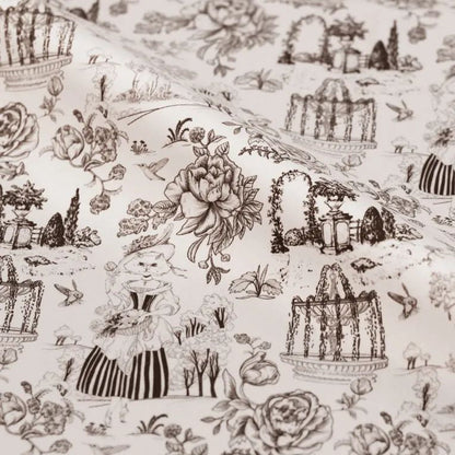 女士灰色"Toile de Jouy Noir"芭蕾舞连体衣(182246184/Pique/Platina)