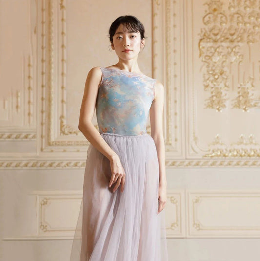 女士米色"Magnifique-Ange-le soleil/Degage/Milky beige"芭蕾舞连体衣