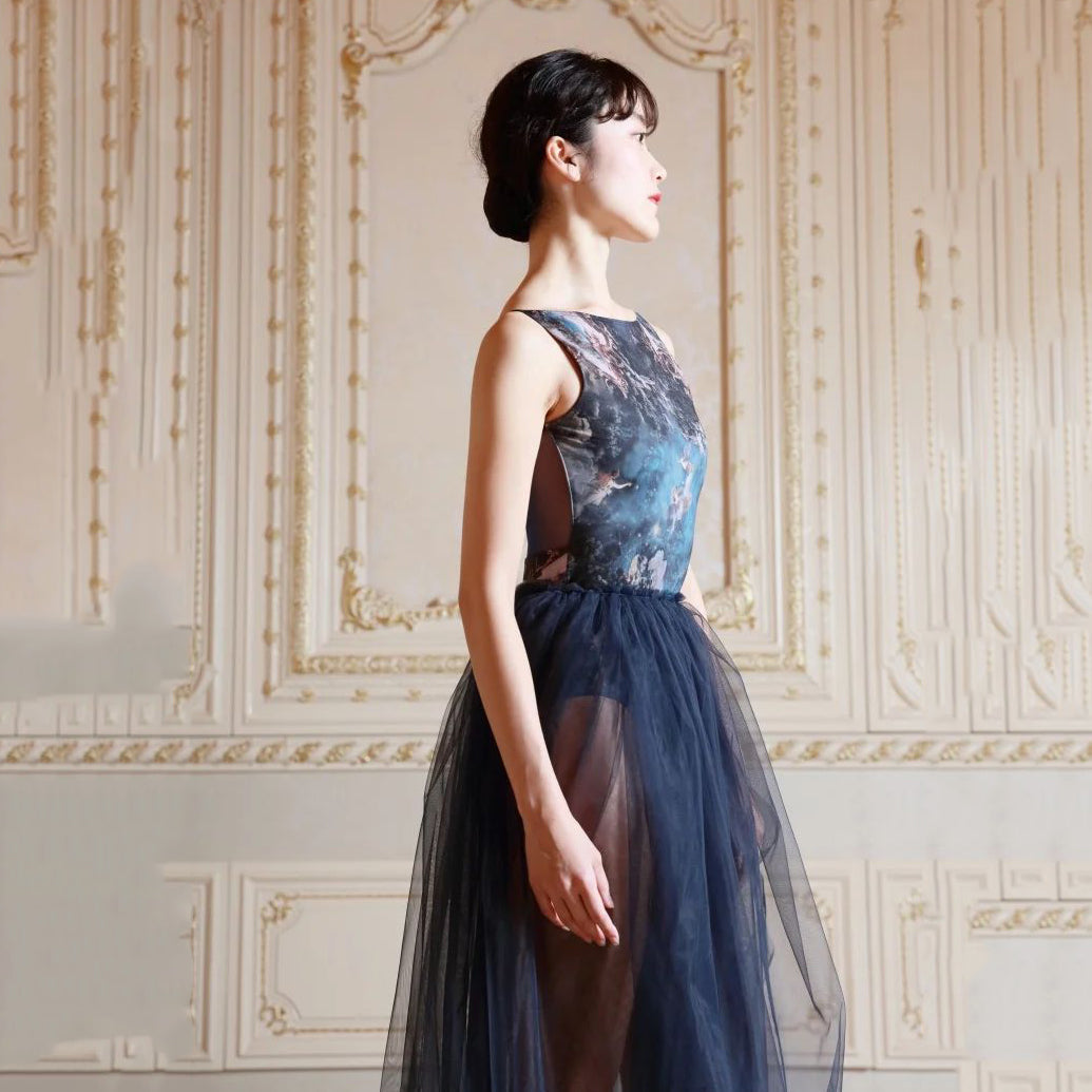 女士藏青色"Magnifique-Ange-la lune/Degage/Navy"芭蕾舞连体衣
