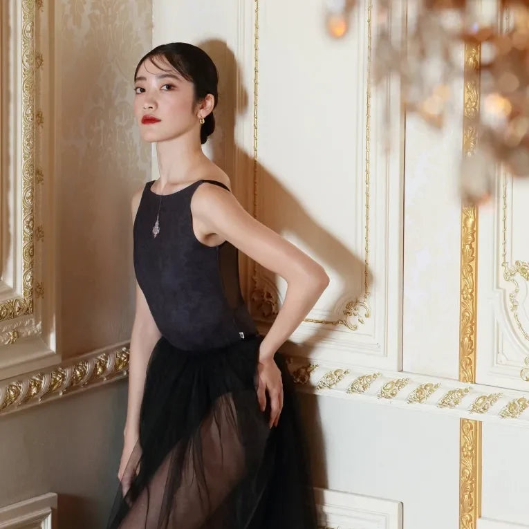 女士黑色芭蕾舞连体衣(183483545/Degage/Magnifique-Chandelier-cristal)