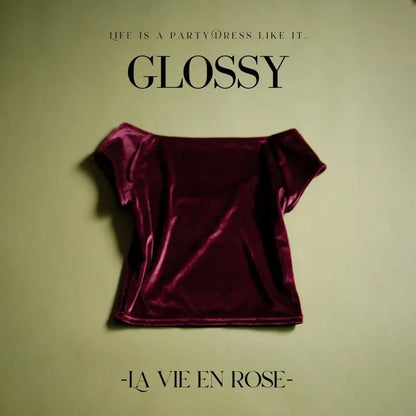 女士红色丝绒芭蕾舞上衣(183520076/Velour-La vie en rose)