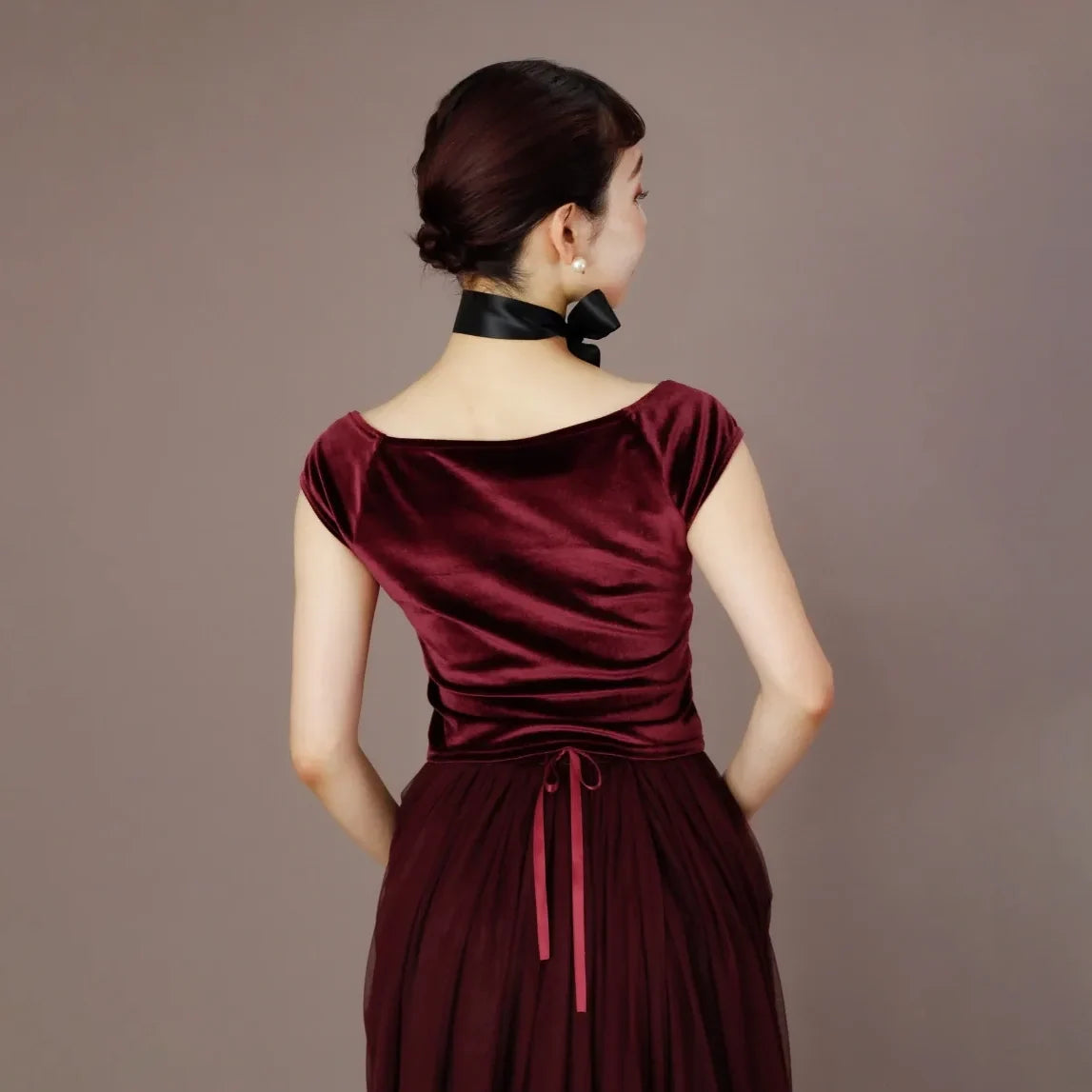 女士红色丝绒芭蕾舞上衣(183520076/Velour-La vie en rose)